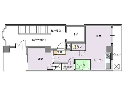 ヴェルメゾン(1LDK/4階)の間取り写真