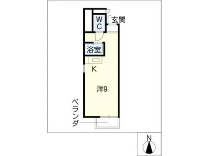 第2幸村ビル(ワンルーム/5階)の間取り写真