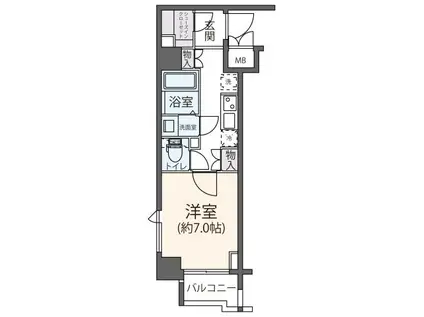 リージア代々木(1K/3階)の間取り写真
