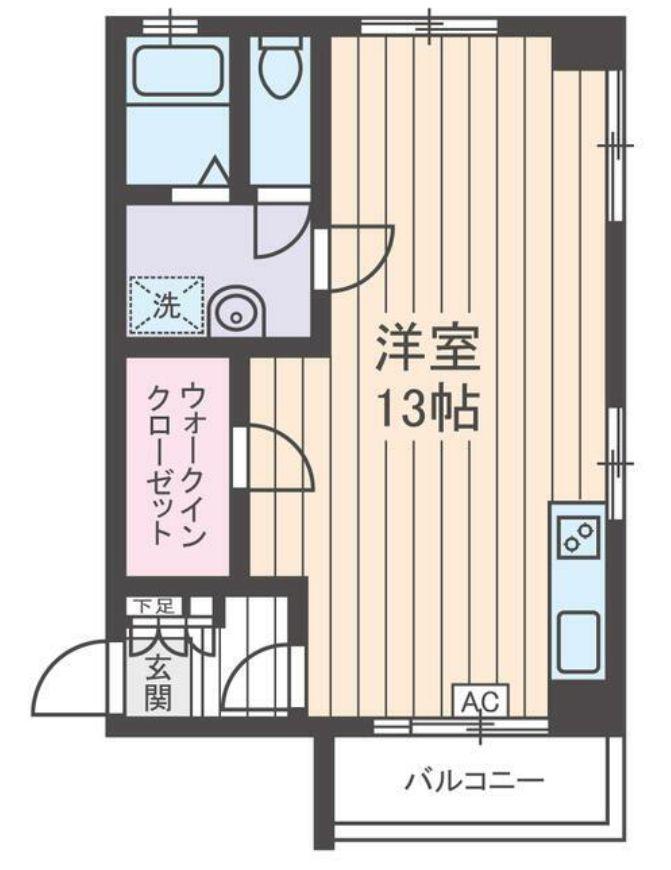 パシフィック麻布マンション(ワンルーム/6階)の間取り写真