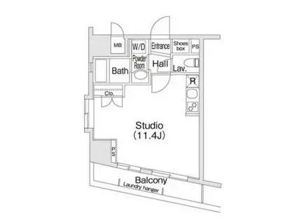 コンフォリア池尻(ワンルーム/3階)の間取り写真