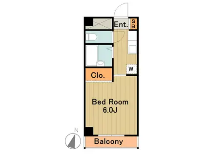グリーンハイムヴィラながい(1K/2階)の間取り写真