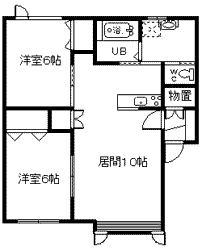 アルト11(2LDK/1階)の間取り写真