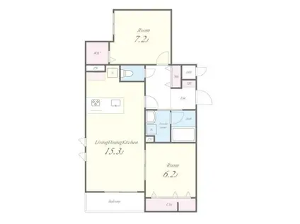 STADT NERIMA-KASUGACHO(2LDK/1階)の間取り写真