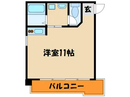 ベルメゾン大久保(ワンルーム/2階)の間取り写真