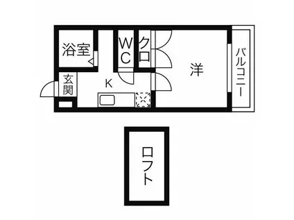 パルテネール北及N・S(1K/1階)の間取り写真