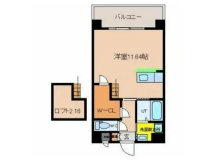 アルテマイスターヴィオラ(ワンルーム/6階)の間取り写真