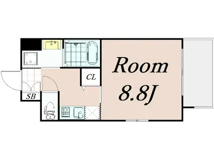 ヴェリテ新大阪イースト(1K/7階)の間取り写真