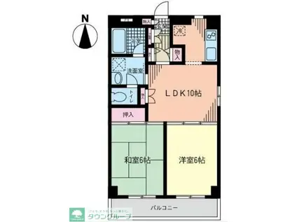 グランドテラス深見台(2LDK/3階)の間取り写真