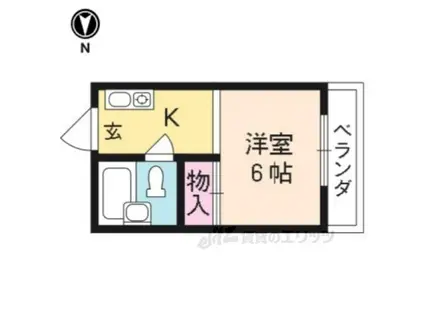 MAISON京都にじょう(1K/3階)の間取り写真