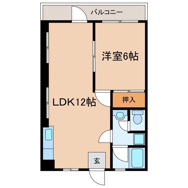 ザ・チェリークレスト(1LDK/4階)の間取り写真