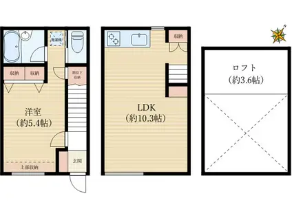 アイビーハウス(1LDK/1階)の間取り写真