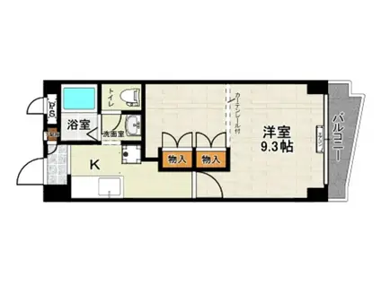 サンスクエア深田台 B棟(1K/2階)の間取り写真