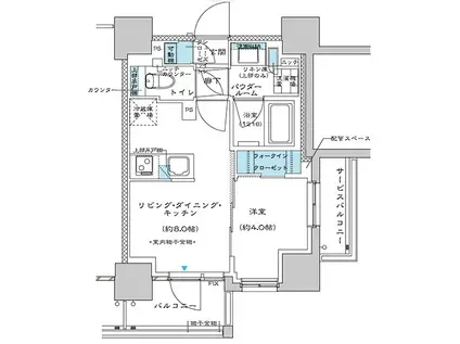 プレミスト板橋(1LDK/6階)の間取り写真
