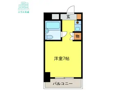 ホワイトパレス長崎(ワンルーム/7階)の間取り写真