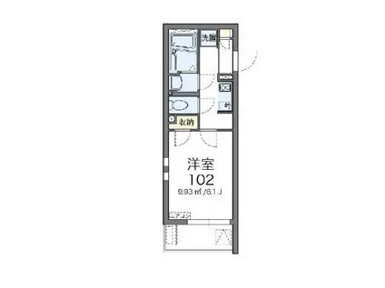 クレイノル ソレイユ新高円寺(1K/1階)の間取り写真