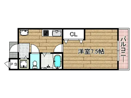 UI・サンライズ(1K/3階)の間取り写真