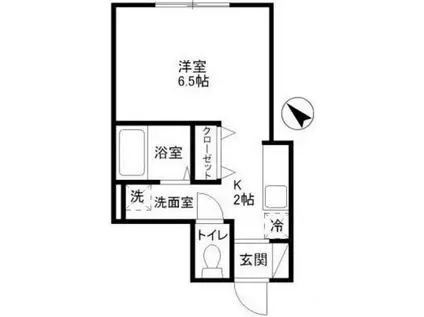 ラピュータガーデン(1K/2階)の間取り写真