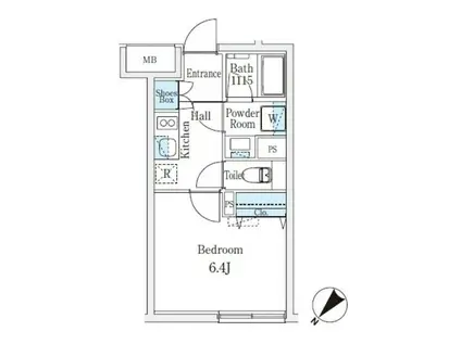 クレアテイフ学芸大学(1K/2階)の間取り写真