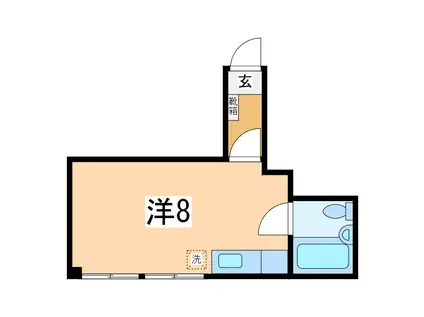 コーポ村山(ワンルーム/4階)の間取り写真