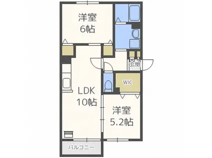 SORA(2LDK/1階)の間取り写真