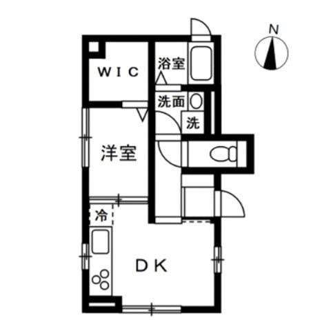 NIKO HOUSE(1DK/1階)の間取り写真