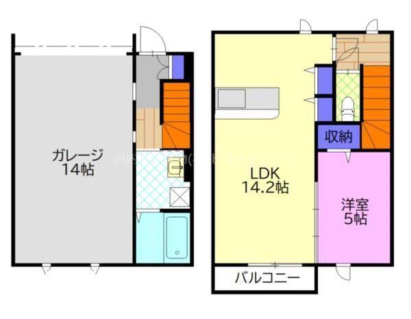 タルガ・フローリオ弥生(1LDK/1階)の間取り写真