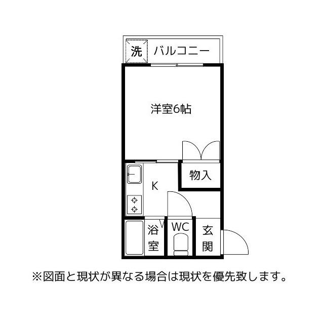 ビレッジドリーマー(1K/3階)の間取り写真