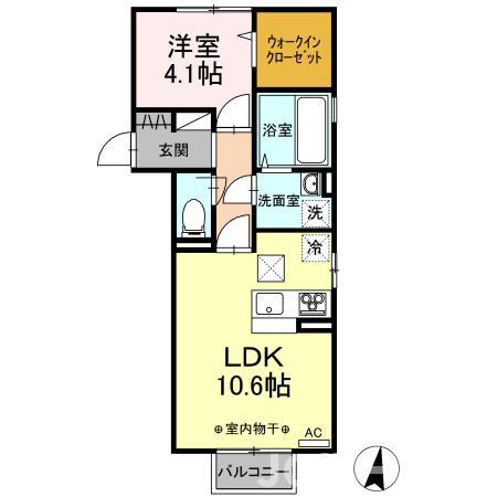メゾン ド シュシュ(1LDK/1階)の間取り写真