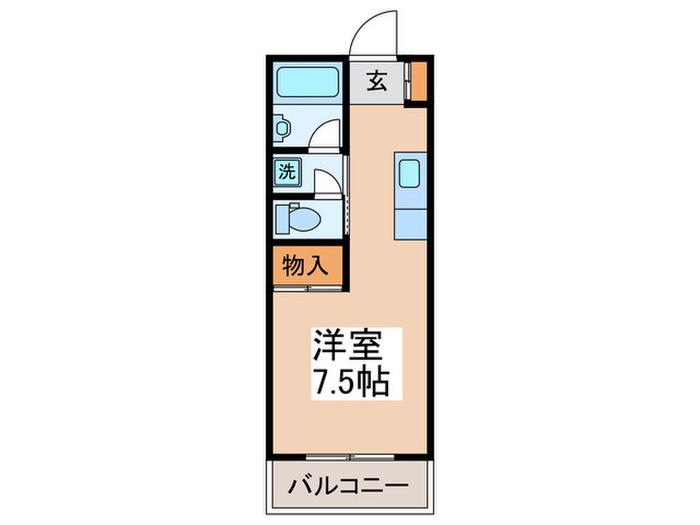 川崎昭和ビル(ワンルーム/2階)の間取り写真