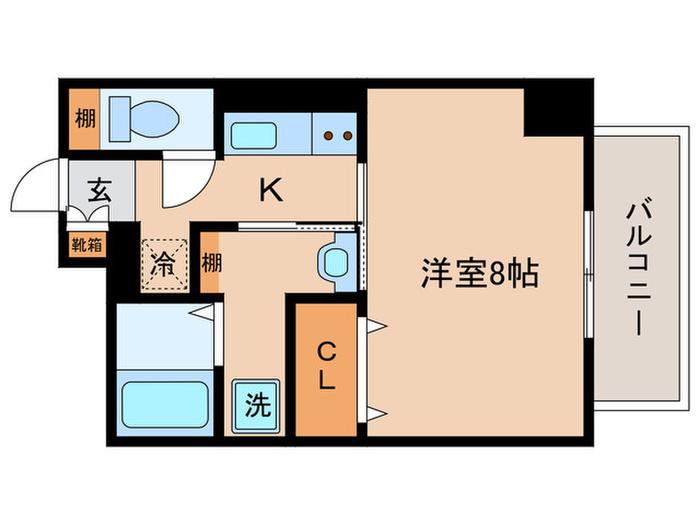 イルマーレ京都高倉(1K/5階)の間取り写真