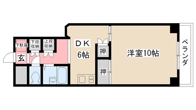 メゾンドラミエ(1DK/1階)の間取り写真