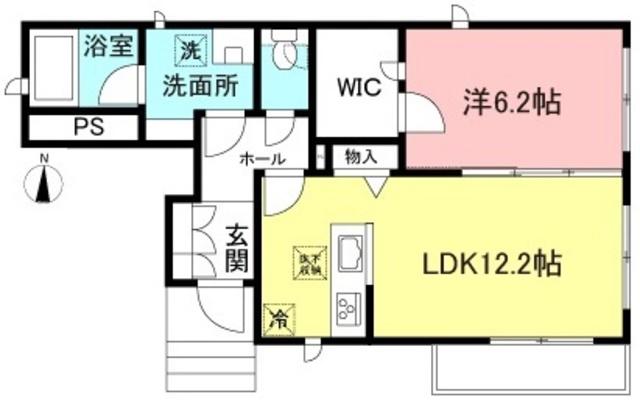 EL COSMOS(1LDK/1階)の間取り写真
