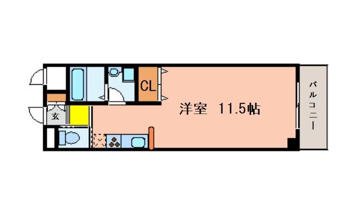 ガーデンパレス久宝寺(1K/2階)の間取り写真