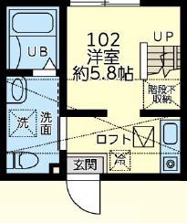 シティハイツ東柏ケ谷1丁目(ワンルーム/1階)の間取り写真