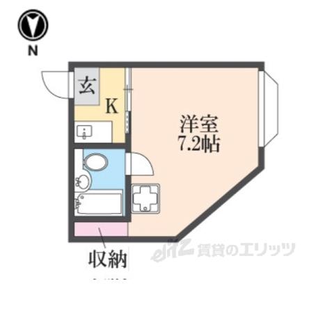 シティライフ高田(1K/2階)の間取り写真