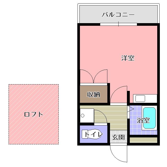 ティアドロップ(ワンルーム/1階)の間取り写真