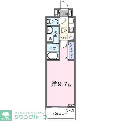 ガーデン ヒルズ(1K/1階)の間取り写真