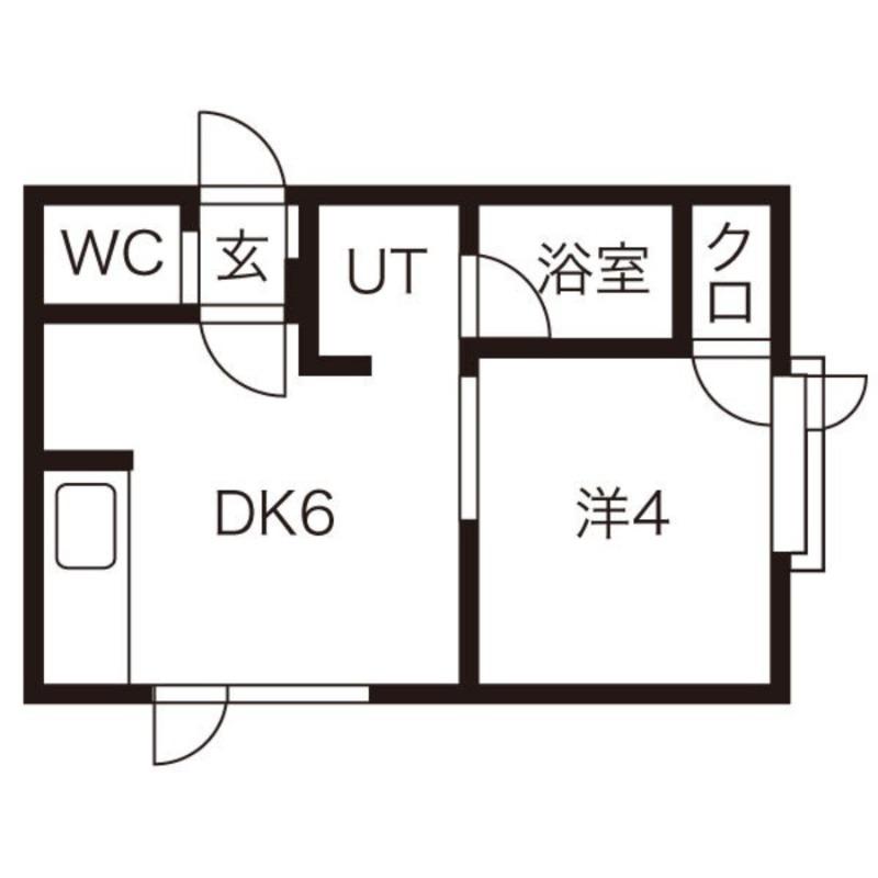 グロリア南郷(1DK/2階)の間取り写真