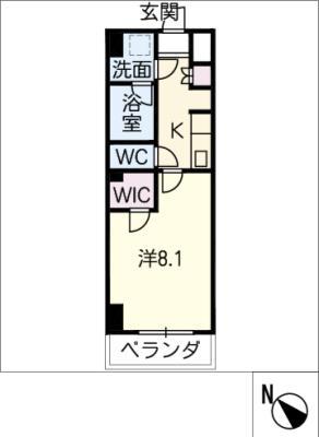 コントレイルりんくう常滑(1K/3階)の間取り写真