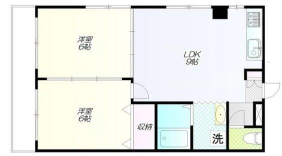 ウィステリア・アーボー(2LDK/4階)の間取り写真