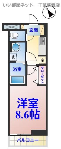 グレイス ハーモニー(1K/3階)の間取り写真
