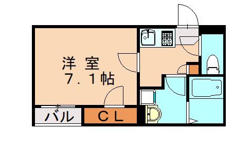 クレイノアプレッシオまりや(1K/2階)の間取り写真
