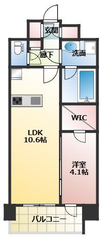 LA GRACE 千林大宮(1LDK/9階)の間取り写真