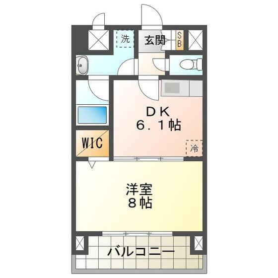 リュミエール メゾン(1DK/3階)の間取り写真