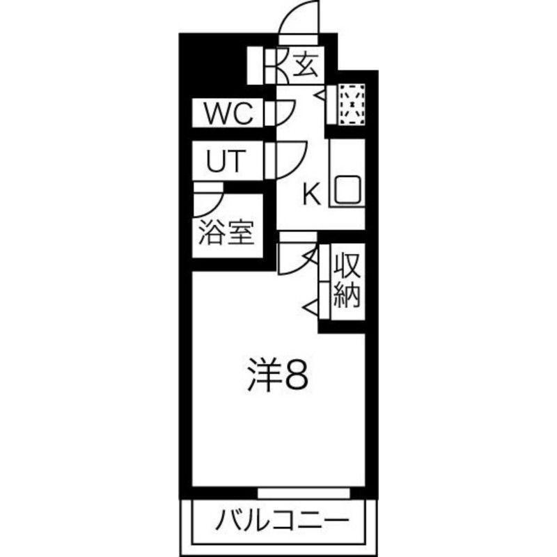 ONE ROOF FLAT TENJINBASHI(1K/4階)の間取り写真