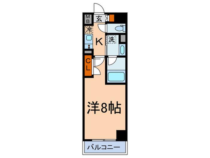 プライマル千石(1K/2階)の間取り写真