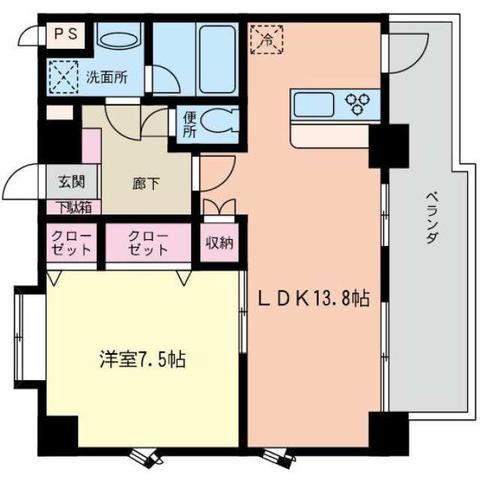 オークウッドII(1LDK/6階)の間取り写真
