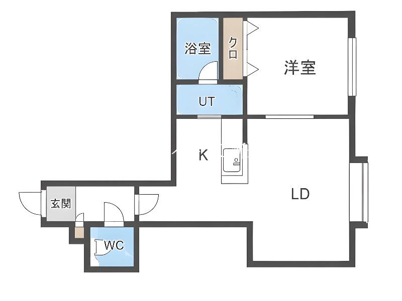 アレンダール壱番館(1LDK/3階)の間取り写真