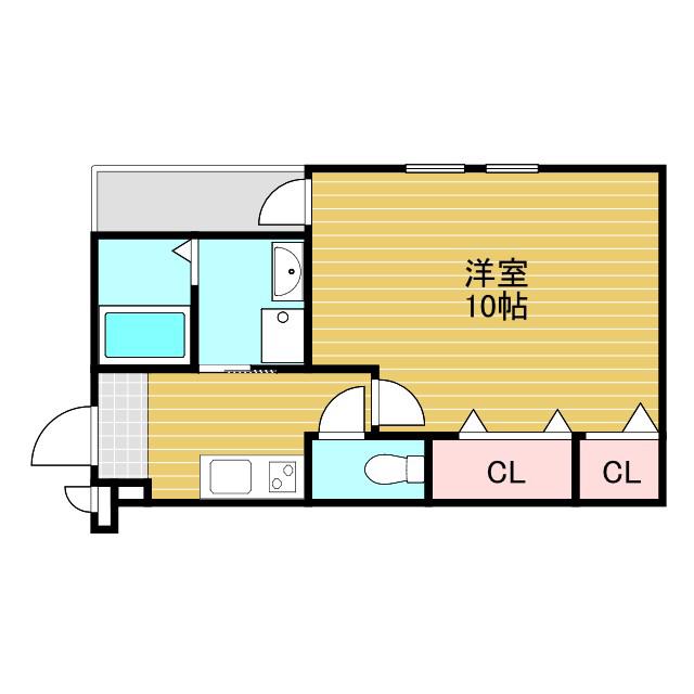 フジパレス神崎川3番館(1K/2階)の間取り写真
